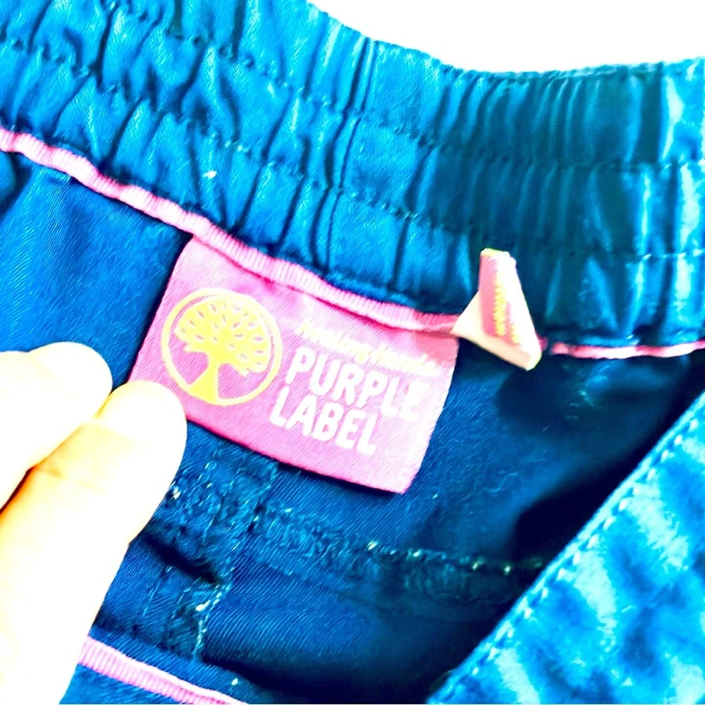 Purple Label Blue Drawstring Capris - Picture 5 of 6